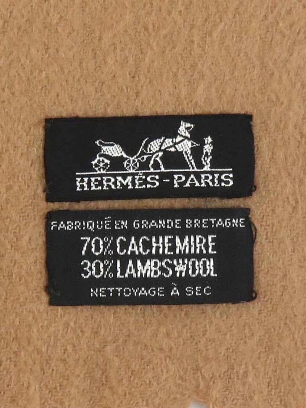 Auth HERMES Blanket Beige Brown Cashmere/Wool - Picture 8 of 8